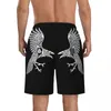 Mäns shorts baddräkt Odin Raven Runes Nordic Gym Summer Funny Casual Beach Male Printed Sports Bekväm badstammar