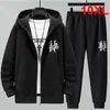 Männer Trainingsanzüge Frühling Herbst Sets Männer Sportswear Trainingsanzug Jogger Männliche Jogginghose Mit Reißverschluss Hoodie Anzüge Mode Lässig Plus Größe 10XL