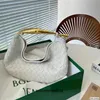 Designer Botegs V Luxus-Handtasche aus Rindsleder, gewebt, kleine Damentasche, Metallgriff, klassische Henkeltasche, Modetrend, Sardinen-Damentasche