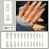 Ongles longs pointus réutilisation détachable faux ongles Patch Semi-durcissement Gel autocollant pour ongles Extension d'ongle forme beauté kit complet d'ongles en gel