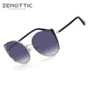 Occhiali da sole ZENOTTIC 2024 Moda Donna Oversize Cat Eye Ladies Design Shade Alloy Cateye UV400 Occhiali da sole