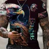 Men's T-Shirts New Animal Graphic T-shirt For Men 3D Print Casual Short Slve Summer Round Neck Loose Tops Fashion Strt Style Clothing Ts Y240315