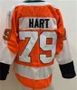 Hokey 2024 Stadyum Serisi 13 Kevin Hayes Jersey 11 Travis Konecny ​​23 Oskar Lindblom 9 Ivan Provorov 14 Sean Couturier 79 Carter Hart Turuncu Siyah Beyaz Ters Retro