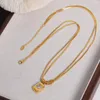 Collares colgantes Minar Personalidad Capas dobles CZ Zircon Moneda de corazón para mujeres Gargantillas de espiga chapadas en PVD de acero inoxidable