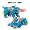 Transformation toys Robots 2-in-1 Dinosaur Transformation Toy With Light Music Transforming Toys Universal LED Wheels And Music 2400315