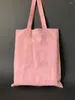 Sacs de courses en toile rose, fourre-tout personnalisé en coton réutilisable pour femmes, sac de rangement, sacs à main de plage