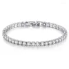 Strand s925 prata esterlina criado cristal pedra preciosa pulseira charme pulseira de casamento jóias finas atacado