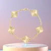 Bracciale di lusso leggero gioielleria di fiori di fiori di fiore di rosa in oro 18k oro oro e argento agata diamante regalo femminile regalo alla moda braccialetto