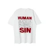 Camisetas para hombre, camiseta a la moda con canciones de sangre real, camisetas holgadas informales de marca, Hip Hop Harajuku de alta calidad para hombre