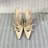 4cm 9cm نساء الكعب سيدة مصممة كلاسيكية Sandal Shoes Sale Sale Luxury أصلي من الجلد Sandale M1532