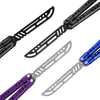 Andux Balisong butterfly trainer knife CNC 6063 Aluminum Handle Effective Bushing System Lock Free CNC3