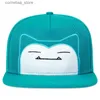 Bonés de bola moda desenhos animados bonito azul boné de beisebol algodão snapback chapéu adultos viagem ao ar livre ajustável chapéus de sol hip hop esportes lazer capsy240315