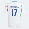 23/24 Italia CHIESA Soccer Jerseys 2023 Italy BELOTTI VERRATTI BARELLA PELLEGRINI Shirt INSIGNE IMMOBILE LORENZO ZANIOLO JORGINHO Kids Kit Football Uniform