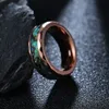 Bague en acier tungstène avec bord en losange, noir, or Rose, bagues de mariage pour hommes, bijoux à la mode