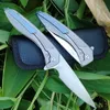 Najwyższa jakość A5026 High End Nóż Flipper M390 Satin Blade CNC TC4 TITANIUM ALLOY HANDING BALL BALL Outdoor Camping wędkarstwo EDC Kieszeczki kieszonkowe