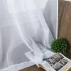 カーテンaifsihソフトホワイトチュールリビングルームのための窓の薄い窓のカーテン