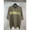 디자이너 Balanciaga T 셔츠 슬라이드 까마귀 조명 Balenciages 고품질 올바른 버전 올바른 버전 고품질 B 홈 접착제 테이프 그리기 인쇄 세탁기
