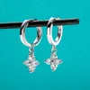 AnuJewel Orecchini da donna a cerchio da 3 mm in argento sterling 925 creato in laboratorio con diamanti all'ingrosso 240227