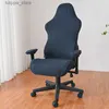Pokrywa krzesła Polar polarowa okładka biurowa Solid Color Gamer krzesła okładki siedzenia na rozciąganie elastyczne krzesło komputerowe kase
