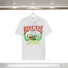 Män kvinnor designers t shirt män kvinnor hög kvalitet brev tryck avslappnad tshirts kort ärm mode mens rhude tees tshirts märken 711