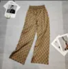 Women's Pants Capris Designer Designer 2023 Spring and Autumn New Product Letter Full Print Jacquard Casual Elastic Tall Mid midja bred benbyxa Xmyi 9jez