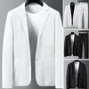 Męskie dresy męskie spodnie Płaszcz Ustaw elegancki garnitur w paski z sznurkiem w talii kieszenie Lapel Formal Business Style dla plus