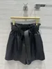 Shorts femininos 2024 início da primavera com cinto flor faixa cintura lederhosen 0304