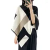Scarves Selling Product Wool Women's Shawl Color Matching Knitting Fashion Versatile O-neck Pullover Pure Shaw