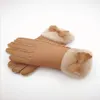 - Winter Women Butterfly Accessories Warm Gloves Wool Gloves Warm Women Gloves Leather Guarantee309C