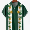 Erkekler Sıradan Gömlek Hawaii Gömlek Erkekler İçin Tişörtler Kısa Kollu Tee Üstler Büyük Boy Yaz Dört Yaprak Yonca Giyim Takip