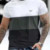 Men's T-Shirts New Casual Mens T-shirt Striped Shirt For Men Fashion Oversized Sweatshirt Summer O Neck Oversized Short Slve Ts Daily Tops Y240315