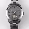 Guarda il movimento meccanico automatico cavo orologio da 40 mm in acciaio inossidabile e striscia zaffiro cristallo montre per uomini