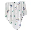 Одеяла Хлопковое одеяло для малышей, коляски для новорожденных с узором, банное полотенце, обертка для коляски