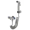 Ensemble de pulvérisation de bidet en acier inoxydable, bidet à main, robinet à deux voies, robinet de salle de bains, tuyau de toilette, tuyau de toilette, robinet d'eau, robinets de toilette 240311