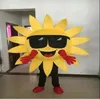 2024 Taille adulte Lunettes de soleil Sun Mascot Costume Halloween Christmas Party Robe Cartoonfancy Robe Carnival Unisexe Adults tenue