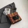 Sac de créateur à la mode et décontractée Chanelsness Small Sac pour les femmes en sac à godet à rayures contrastées commut la navette en laine petit sac à bandoulière
