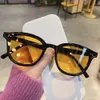 2022 New Korean Ins Women Fashion Yellow Sunglasses