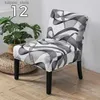 Chair Covers Stretch Floral Printing Armless Chair Cover Solid Single Sofa Slipcover Nordic Accent Chair Covers Elastic Couch Protector Cover L240315