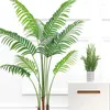 Dekorativa blommor 120-200 cm Stort konstgjorda banan träd Tropiska falska växter Palm Leafs Green Plastic Jungle Plant for Home