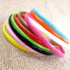 Mix Snoep Kleuren 0,8 cm Breedte Meisjes Dun Haar Hoofdband Plastic Haarband met Tanden Diverse Kleuren Plastic Haarhoed Ornament152E