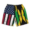 Mäns shorts Summer Board Mannes Jamaican Flag Running Fashion Custom Short Pants Classic Swimming Swimming Trunks Plus Size Size