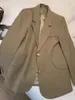 Blazer da donna, blazer primaverili in piccolo cappotto, moda coreana, elegante tinta unita, lunghezza media, pendolare, top da donna a maniche lunghe