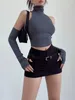 Women's T Shirts Spicy Girls Y2k Tops Oversleeve Sexy Turtleneck Tank Top For Slim Fit Short Tshirt Skinny Streetwear Crop