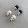 Boucles d'oreilles Imitation perle de haute qualité pour femmes, couleur argent plaqué, bijoux Brinco, cadeau, vente en gros