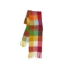 Herfst Winter2020new Veelkleurige Plaid Omzoomd Dames Sjaal Ac Hetzelfde Regenboog Mode Sjaal Heren Warmnvfh