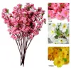 Fleurs décoratives ABSF 10Pcs Bouquets de fleurs de pêcher Faux fausses plantes pour le décor