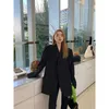 Women's Suits Oversize Black Blazer Women Korean Chic Suit Office Ladies Coat Clothing Long Sleeve Button Jackets Blazers