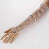 Women Statement Pave Crystal Rhinestone Arm Hand Chain Cuff Ring Copper Bracelet Wedding Bridal Celebrity Belly Dancer Jewelry Q07249y