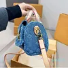 7A designerka jeansowa mini mini torba haftowana prędkość torebka mody to torby na ramię crossbody