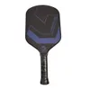 Pickleball en fibre de carbone glaçage texturé PP noyau en nid d'abeille bande de bord en TPU manchon en silicone poignée en PU raquette de tennis en cuir 240313